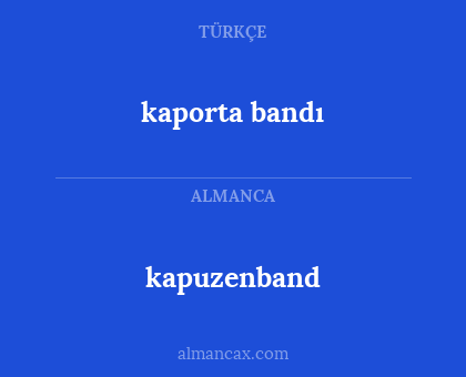 kaporta bandı - kapuzenband