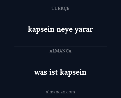 kapsein neye yarar - was ist kapsein