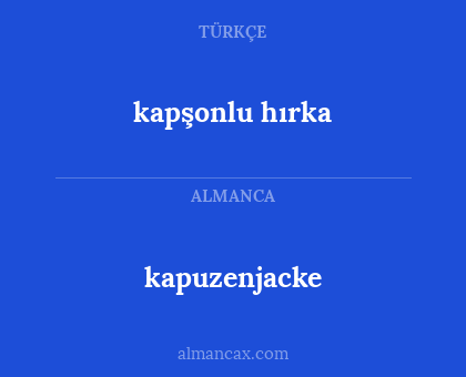 kapuzenjacke - kapşonlu hırka