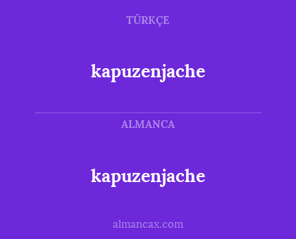 kapuzenjache - kapuzenjache