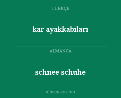 kar ayakkabıları - schnee schuhe