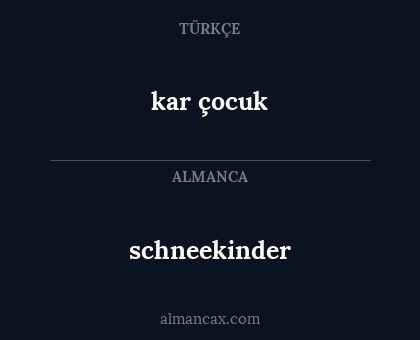 kar çocuk - schneekinder