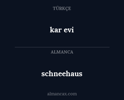 schneehaus - kar evi