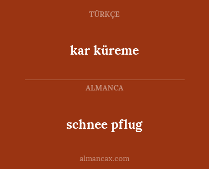schnee pflug - kar küreme