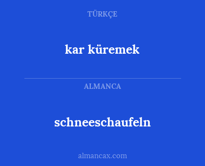 schneeschaufeln - kar küremek