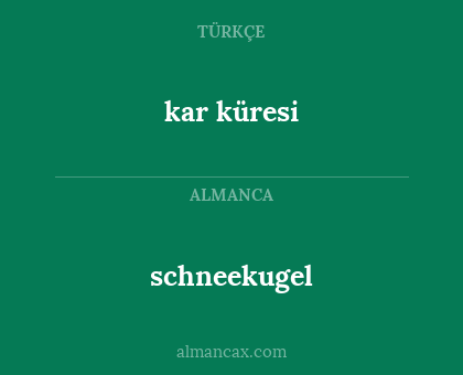 schneekugel - kar küresi