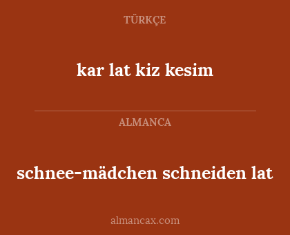 schnee-mädchen schneiden lat - kar lat kiz kesim