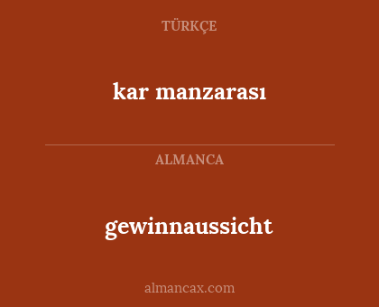 gewinnaussicht - kar manzarası