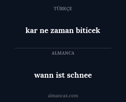 kar ne zaman biticek - wann ist schnee