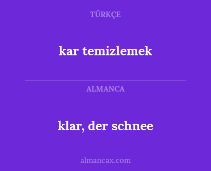 kar temizlemek - klar, der schnee