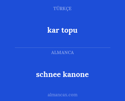 kar topu - schnee kanone