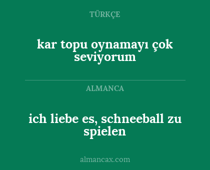 kar topu oynamayı çok seviyorum - ich liebe es, schneeball zu spielen