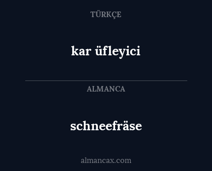 schneefräse - kar üfleyici