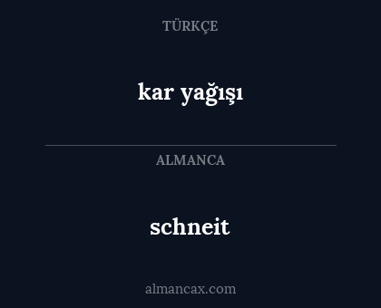 kar yağışı - schneit
