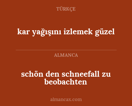 schön den schneefall zu beobachten - kar yağışını izlemek güzel