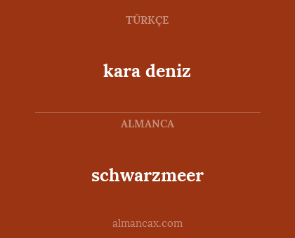 kara deniz - schwarzmeer