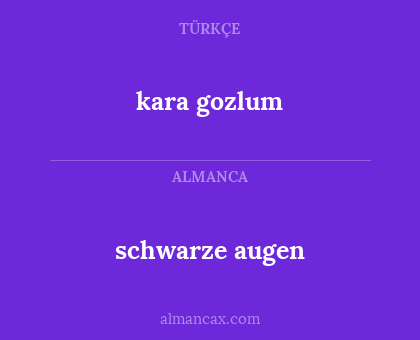 schwarze augen - kara gozlum