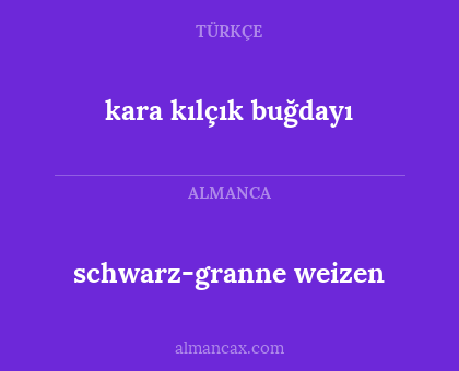 schwarz-granne weizen - kara kılçık buğdayı