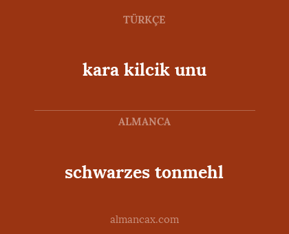 schwarzes tonmehl - kara kilcik unu