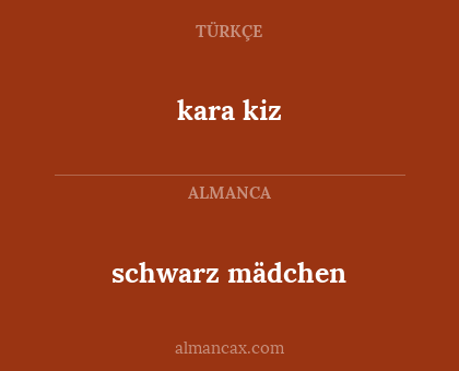 schwarz mädchen - kara kiz