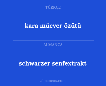 schwarzer senfextrakt - kara mücver özütü