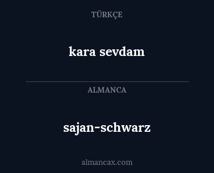 sajan-schwarz - kara sevdam