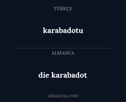 karabadotu - die karabadot