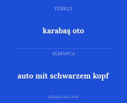 karabaş oto - auto mit schwarzem kopf