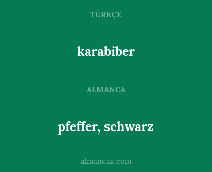 pfeffer, schwarz - karabiber