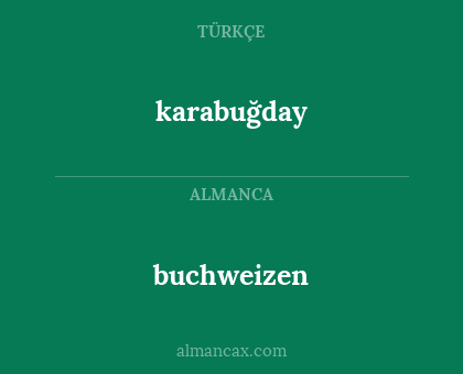 karabuğday - buchweizen