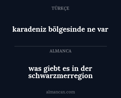 was giebt es in der schwarzmerregion - karadeniz bölgesinde ne var
