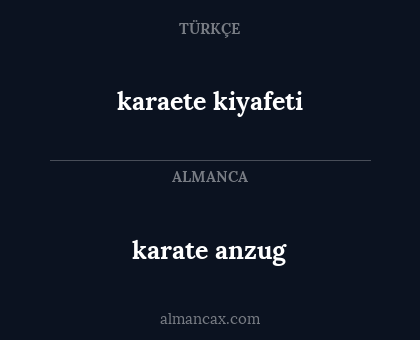 karate anzug - karaete kiyafeti