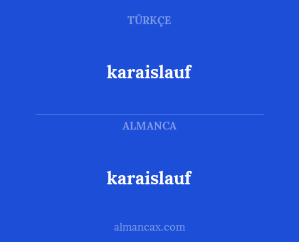 karaislauf - karaislauf