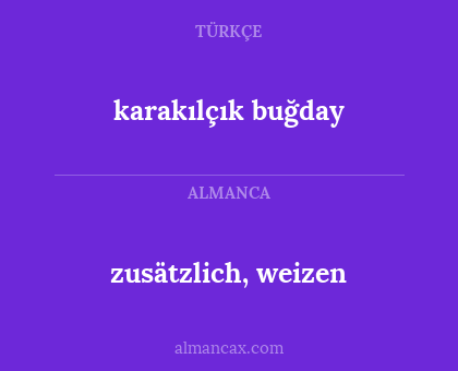 zusätzlich, weizen - karakılçık buğday