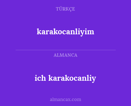 karakocanliyim - ich karakocanliy