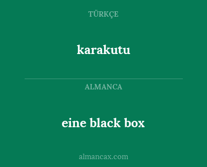 eine black box - karakutu