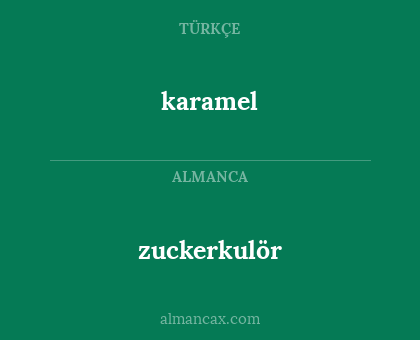karamel - zuckerkulör