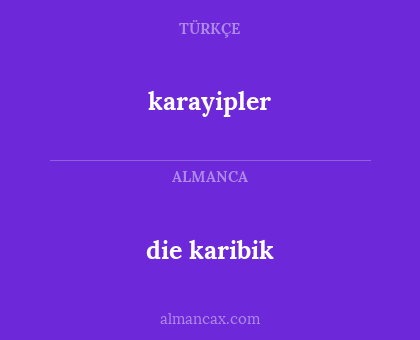 die karibik - karayipler