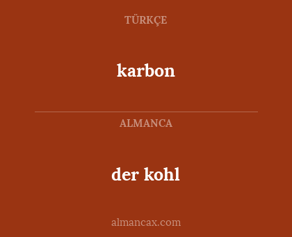 der kohl - karbon