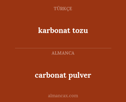 carbonat pulver - karbonat tozu