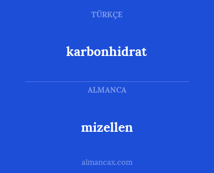 karbonhidrat - mizellen