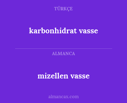mizellen vasse - karbonhidrat vasse