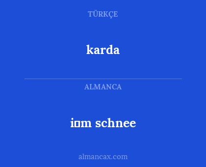 i̇m schnee - karda
