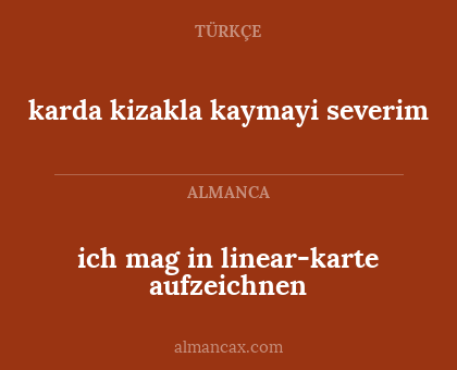 karda kizakla kaymayi severim - ich mag in linear-karte aufzeichnen