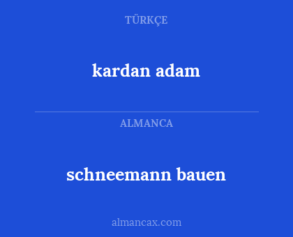 kardan adam - schneemann bauen