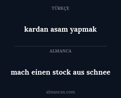 mach einen stock aus schnee - kardan asam yapmak