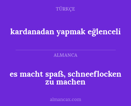 kardanadan yapmak eğlenceli - es macht spaß, schneeflocken zu machen