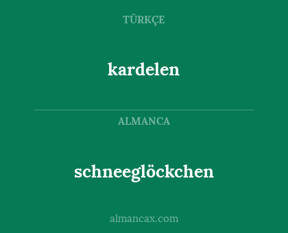 schneeglöckchen - kardelen
