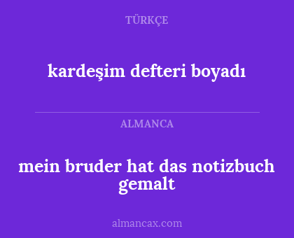 kardeşim defteri boyadı - mein bruder hat das notizbuch gemalt