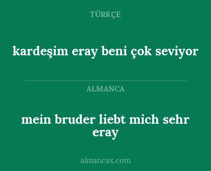 kardeşim eray beni çok seviyor - mein bruder liebt mich sehr eray